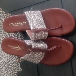 Contesa by Italian Shoemakers brown wedges